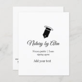 公証人 融資署名エージェント 名前 住所を追加 (正面/裏面)