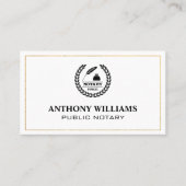 公証人 | 金ゴールド縁どフレーム 名刺 (正面)