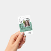 公証人 ID 写真付き オフィスワーカー ミント バッジ (手持ち)