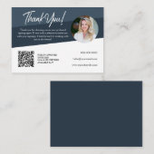 公証人Dark Azureローン署名お客様のビジネスに感謝 名刺 (正面/裏面)