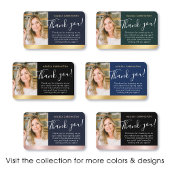 公証人Public Thank You Photo QRコードブラック金ゴールド 名刺