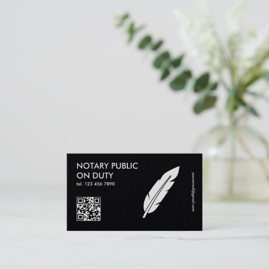 公証人QR 名刺 (スタンド正面)