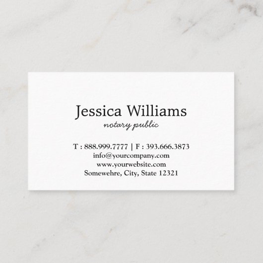 公証公エレガント開台本 名刺 (裏面)