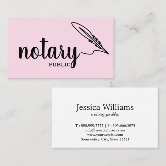 公証公エレガント開台本 名刺 (正面/裏面)