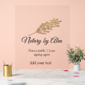 公証公債署名エージェントの名前の追加アドレス アクリルサイン (ウェディング)