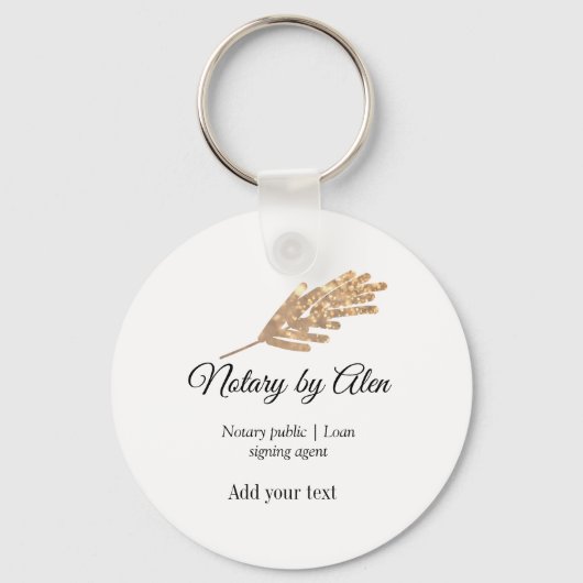 公証公債署名エージェントの名前の追加アドレス キーホルダー (正面)