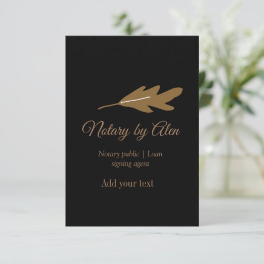 公証公債署名エージェントの名前の追加アドレス サンキューカード (スタンド正面)