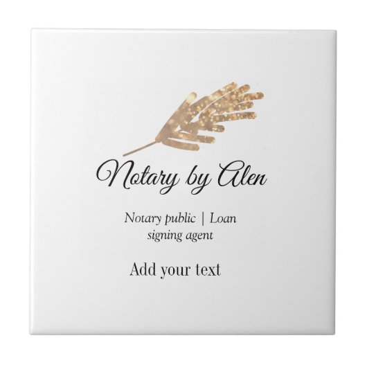 公証公債署名エージェントの名前の追加アドレス タイル (正面)