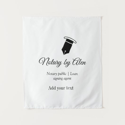 公証公債署名エージェントの名前の追加アドレス タペストリー (正面)