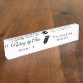 公証公債署名エージェントの名前の追加アドレス デスクネームプレート (側面)