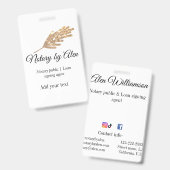 公証公債署名エージェントの名前の追加アドレス バッジ (Front & Back)