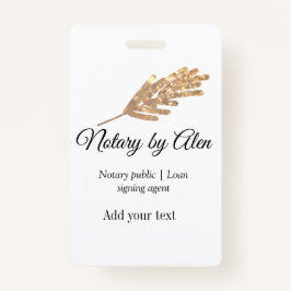 公証公債署名エージェントの名前の追加アドレス バッジ
