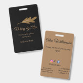 公証公債署名エージェントの名前の追加アドレス バッジ (正面＆裏面)