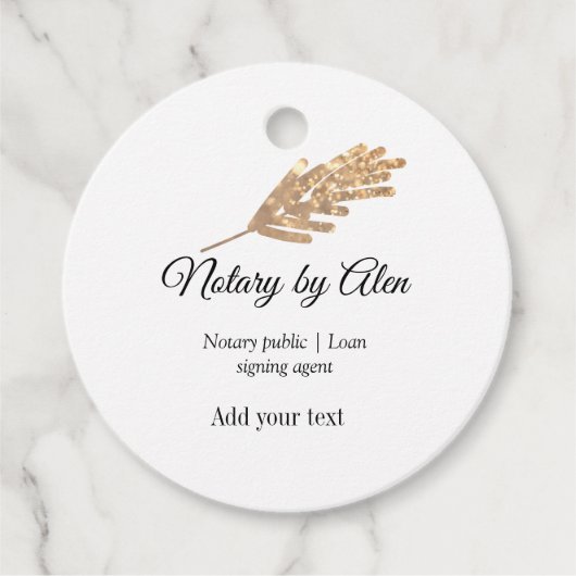 公証公債署名エージェントの名前の追加アドレス フェイバータグ (正面)