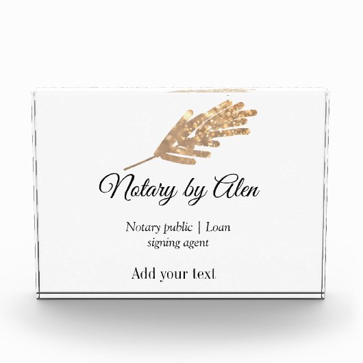 公証公債署名エージェントの名前の追加アドレス フォトブロック (正面)