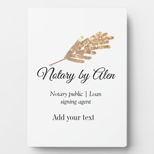 公証公債署名エージェントの名前の追加アドレス フォトプラーク (正面)