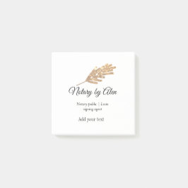 公証公債署名エージェントの名前の追加アドレス ポストイット