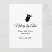 公証公債署名エージェントの名前の追加アドレス ポストカード (正面)