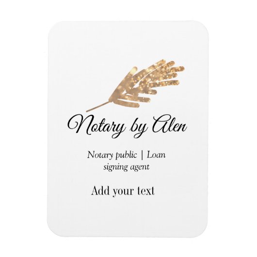 公証公債署名エージェントの名前の追加アドレス マグネット (縦)