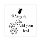 公証公債署名エージェントの名前の追加アドレス ラバースタンプ (インプリント)