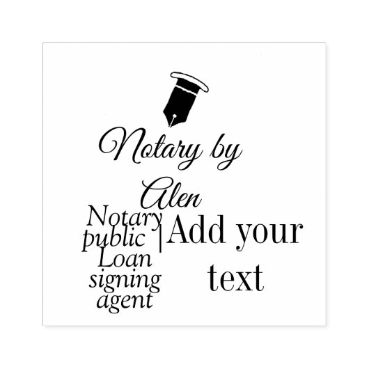 公証公債署名エージェントの名前の追加アドレス ラバースタンプ (インプリント)