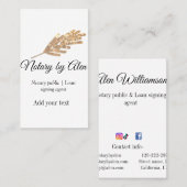 公証公債署名エージェントの名前の追加アドレス 名刺 (正面/裏面)