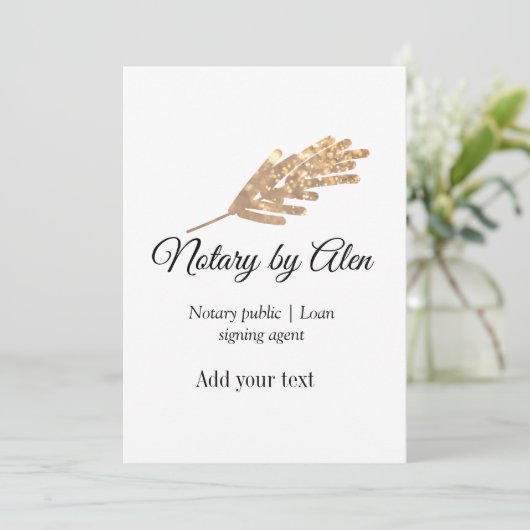 公証公債署名エージェントの名前の追加アドレス 招待状 (スタンド正面)