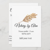 公証公債署名エージェントの名前の追加アドレス 招待状 (正面/裏面)