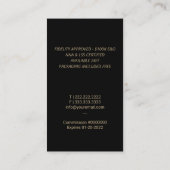 公証公債署名業者金ゴールドクールペン 名刺 (裏面)