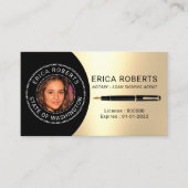 公証公債署名業者金ゴールド写真 名刺 (正面)