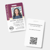 公証公債署名業者IDプラム金ゴールド バッジ (正面＆裏面)