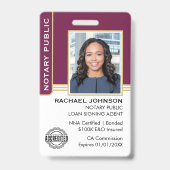 公証公債署名業者IDプラム金ゴールド バッジ (正面)