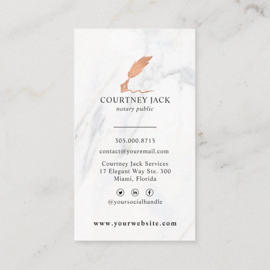 公証公営サービスラグジュアリーマーブルバラ金ゴールド 名刺 (裏面)