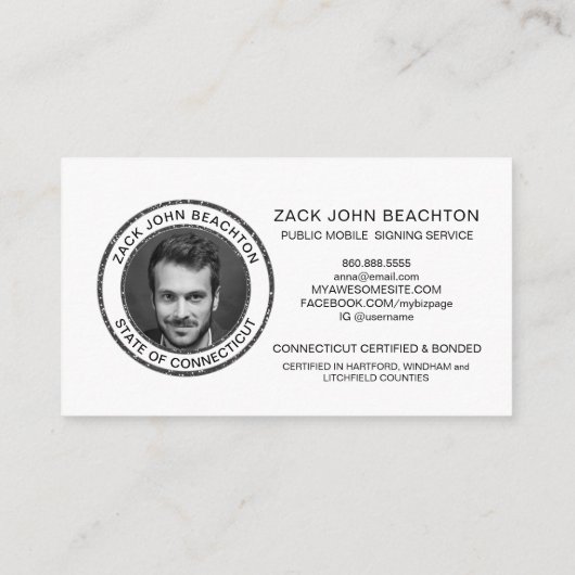 *～*公証写真用緑大理石署名剤 名刺 (裏面)