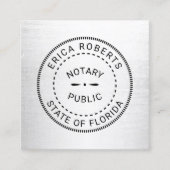 公証印平易ミニマル スクエア名刺 (正面)