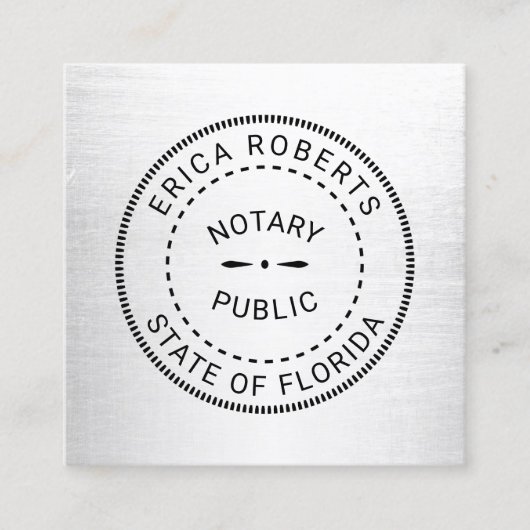 公証印平易ミニマル スクエア名刺 (正面)