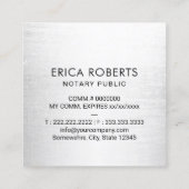 公証印平易ミニマル スクエア名刺 (裏面)