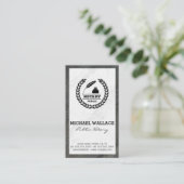 公証印章 | 大理石名刺 名刺 (スタンド正面)