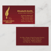 公証書署名ペン 名刺 (正面/裏面)