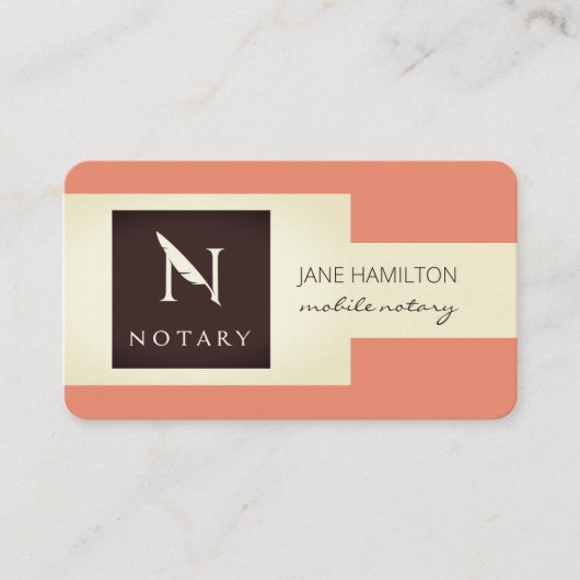 公証署名代理人レトロ 名刺 (正面)