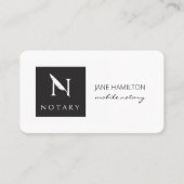 公証署名代理人 名刺 (正面)