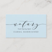 公証証券ローン署名エージェントの名刺 名刺 (正面)