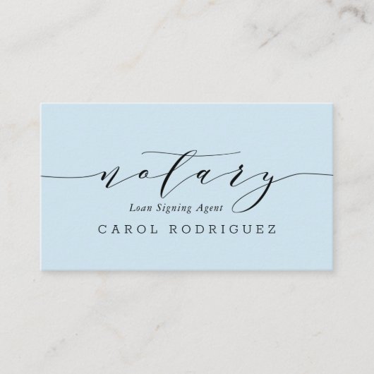 公証証券ローン署名エージェントの名刺 名刺 (正面)