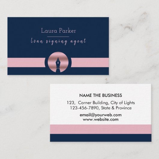 公証貸付署名代理店Nibバラ金ゴールド作成者 名刺 (正面/裏面)