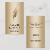 公証貸付調印代理人モダン金ゴールドクイルペン 名刺 (正面/裏面)