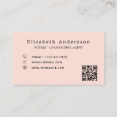 公証貸金署名業者桃QRコード 名刺 (裏面)