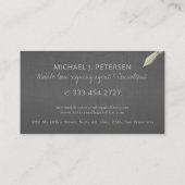 公証貸金調印業者モダンタイポグラフィ銀 名刺 (裏面)