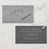 公証貸金調印業者モダンタイポグラフィ銀 名刺 (正面/裏面)