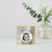 *～*公証金属銀署名剤 スクエア名刺 (スタンド正面)