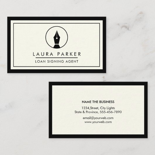 公証金融調印代理コンサルタントブローカー 名刺 (正面/裏面)